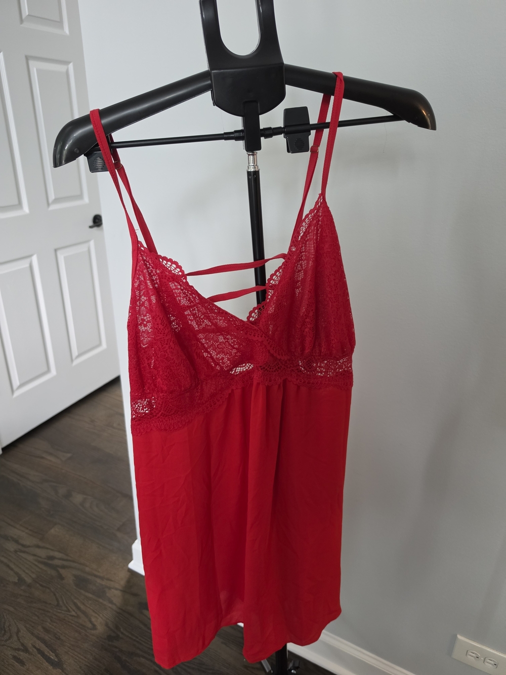 Red Lace Chemise Nightdress - Unknown Brand